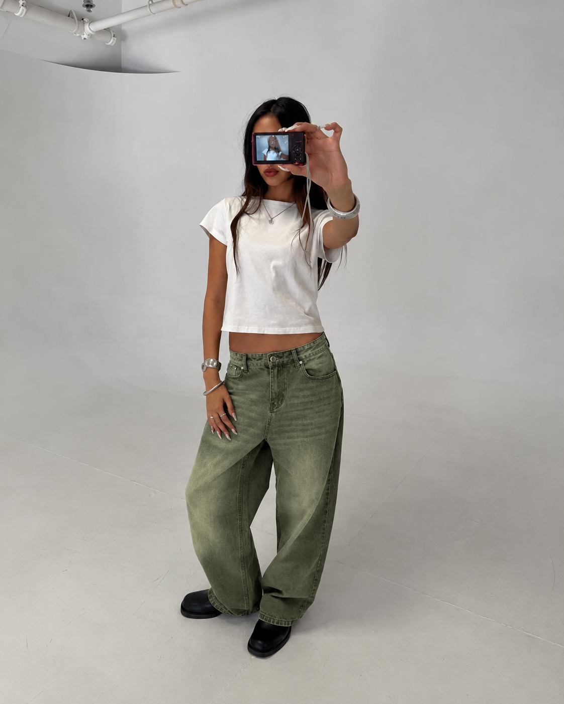 Haze Baggy Jeans | Matcha Wash